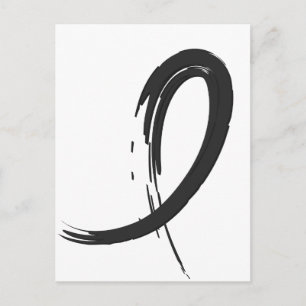 Zwarte lint van Melanoma A4 Briefkaart