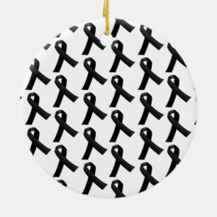 Zwarte linten keramisch ornament