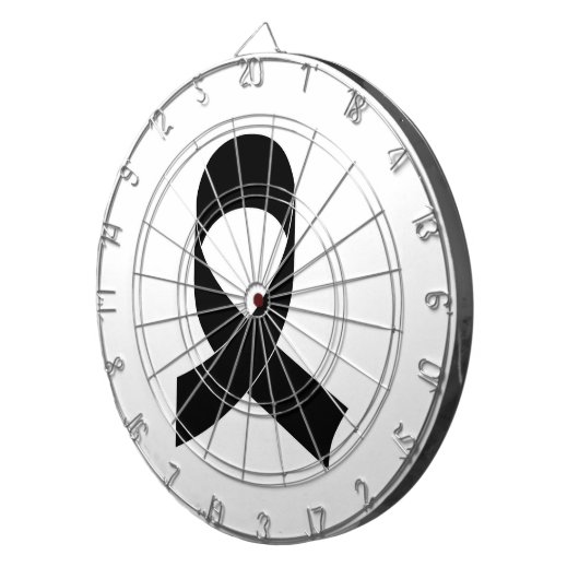 Zwarte linttekening dartbord (Voorkant Rechts)