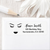 Zwarte Lippen Make-up Gezicht Wenkbrauwen Lippen G Etiket (Insitu)