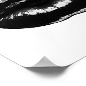 Zwarte Lips Moderne Poster afdrukken (Hoek)