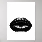 Zwarte Lips Moderne Poster afdrukken (Voorkant)