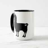 Zwarte Llama-Mok Mok (Voorkant links)