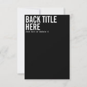 Zwarte logo en tekst moderne, scherpe uitnodigings (Achterkant)
