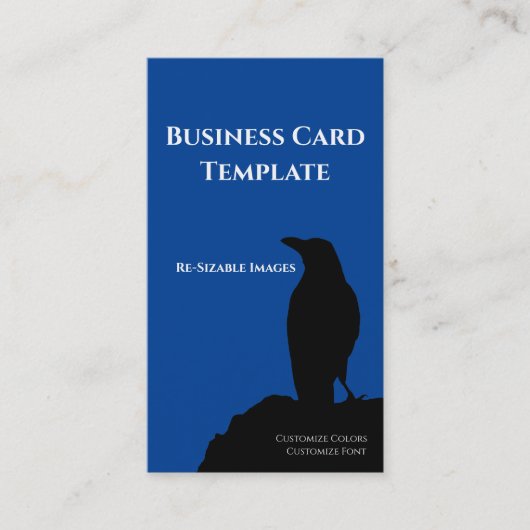 Zwarte Logo Raven Visitekaartje (Voorkant)