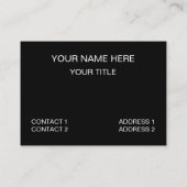 Zwarte Lotus Flower Visitekaartje (Achterkant)