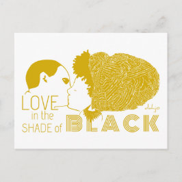 ZWARTE LOVE IN GOLD BRIEFKAART