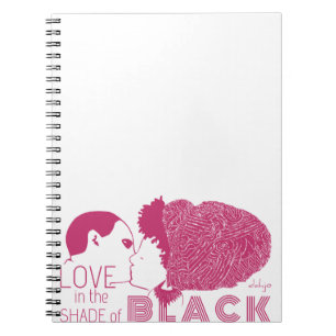 ZWARTE LOVE IN PINK NOTITIEBOEK