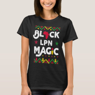 Zwarte lpn Magic Black Historie maand met licentie T-shirt