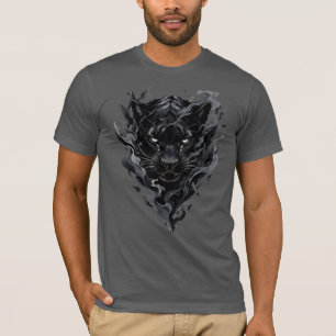 Zwarte Luipaard Grafische T-Shirt