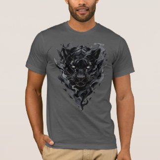 Zwarte Luipaard Grafische T-Shirt