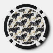 Zwarte luipaarden poker chips (Achterkant)