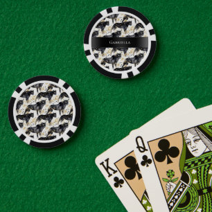 Zwarte luipaarden poker chips