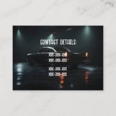 Zwarte luxe auto visitekaartje (Achterkant)