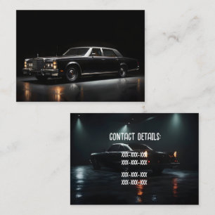Zwarte luxe auto visitekaartje