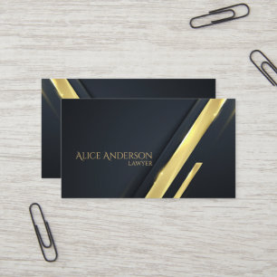 Zwarte luxe gouden elegante advocaat Visitekaartj Visitekaartje