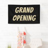 Zwarte luxe & gouden GRAND OPENING banner – Elegan (Insitu)