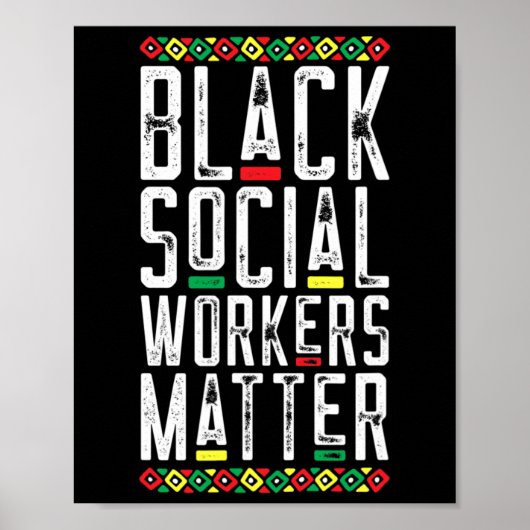 Zwarte maatschappelijk werkers probleem Afro-Ameri Poster (Voorkant)