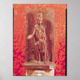 Zwarte Madonna, Catalaanse School, 11e eeuw Poster