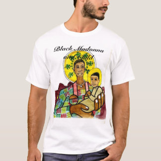 Zwarte Madonna en kind T-shirt
