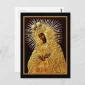 Zwarte Madonna in gebed Briefkaart (Voorkant / Achterkant)