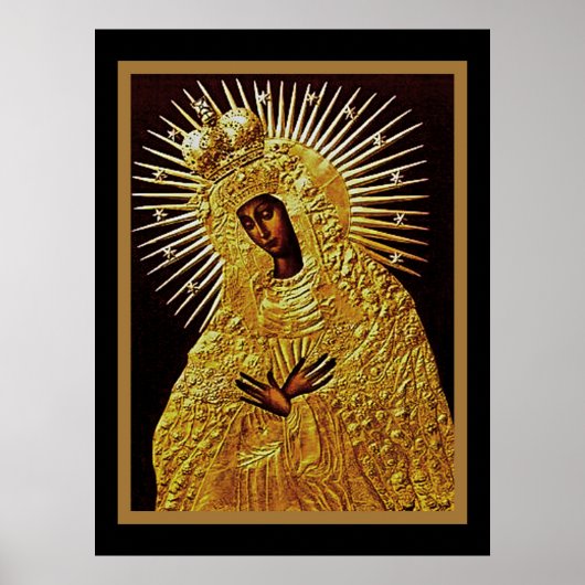 Zwarte Madonna in het Poster van Prayer (Voorkant)