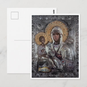 Zwarte Madonna Religieuze Katholieke Kunst Briefkaart