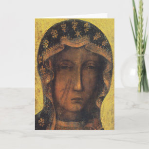 Zwarte Madonna van het Czestochowa Wenskaart Kaart
