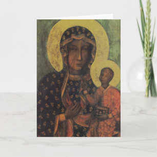 Zwarte Madonna van het Czestochowa Wenskaart Kaart