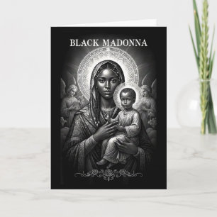 Zwarte Madonna Zwarte Moeder en Kind Christelijk B Kaart