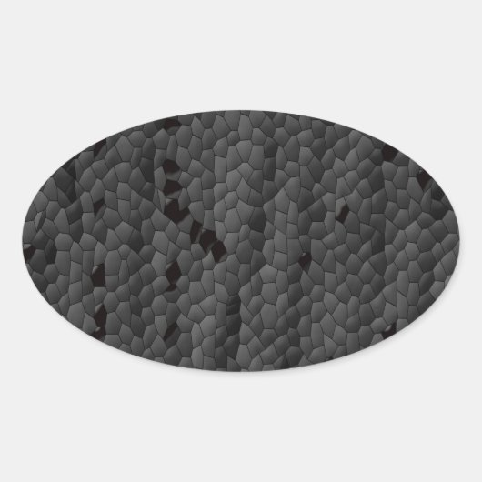 Zwarte Mamba in afbeelding, Art Ovale Sticker (Voorkant)