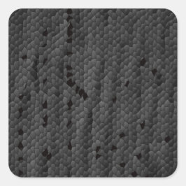 Zwarte Mamba in afbeelding, Art Vierkante Sticker