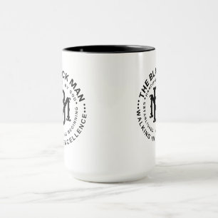 Zwarte Man Embleem - Motivatie Citat Geschenk Mok