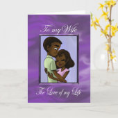 Zwarte man en vrouw kaart (Gele Bloem)