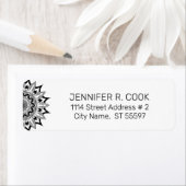 Zwarte mandala etiket (Insitu)