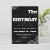 Zwarte Mannen 71ste verjaardag Uitnodigingen (Staand voorkant)