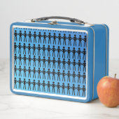 Zwarte Mannen Metaal Lunch Box (In situ)