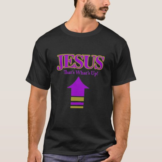 Zwarte Mannen T-shirt - Jezus (Voorkant)