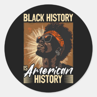 Zwarte Mannen zwarte geschiedenis is Amerikaanse g Ronde Sticker