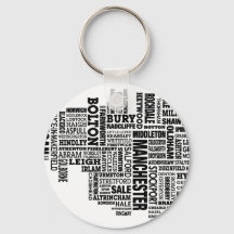 Zwarte map van Greater Manchester