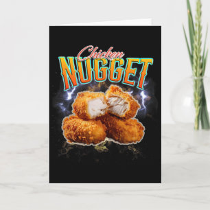 Zwarte Markt Rap Grappige Kipnugget Vintage 90s Kaart