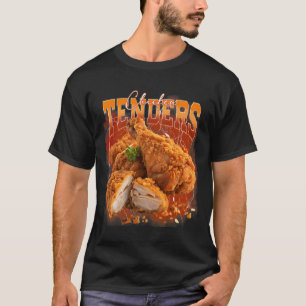 Zwarte Markt Rap Vintage Jaren 90 Kipnuggets Grapp T-shirt