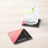 Zwarte marmer bier onderzetter (Rechterzijde)