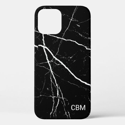 Zwarte Marmer Case-Mate iPhone Case (Achterkant)