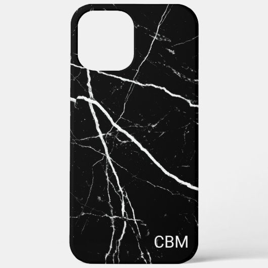 Zwarte Marmer Case-Mate iPhone Case (Achterkant)
