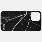 Zwarte Marmer Case-Mate iPhone Case (Achterkant (horizontaal))