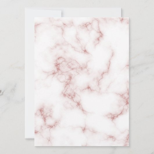 Zwarte marmer en roze gouden koraal bruiloft kaart (Achterkant)