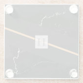 Zwarte marmer glazen onderzetter (Achterkant)