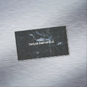 Zwarte marmer magnetisch visitekaartje (Voorbeeld)