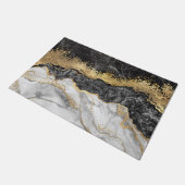 Zwarte marmer met Gold  Deurmat (Schuin)